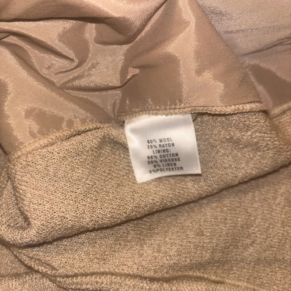 ST. JOHN SPORT Tan Scoop Neck Sweater Zip Cardigan with Grommets | Size M - Picture 5 of 7